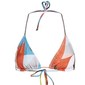 Multi Abstract Printed Triangle Bikini Top Pretty Little Thing 12 (UK-SIZE)
